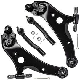 Detroit Axle - 4pc Front End Control Arms Kit for Toyota Highlander Venza Lexus RX350 RX450h, 2 Lower Control Arms and Ball Joint 2 Outer Tie Rod Ends Replacement