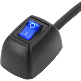 Taiss 60 cm Paste Type Switch 12 V Car Pressure Switch On/Off Car Rocker Switch 12 V Illuminated SPST DC12 V/24 V for Car Boat Marine Truck RV (with LED Blue Light) FH016