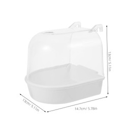 Levemolo Indoor Bird Bath for Pet Birds Birdcage Bird Bath Bird Bath for Parakeet Cage Parrot Bathtub Bird Bath Tub