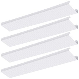 Beeveer 4 Pcs 48 Inch Fluorescent Light Fixture Covers Replacement Wrap Around Light Cover 4ft Two Bulb Replacement Lens Transparent Square Lenses for 4ft LED Ceiling, Home Kitchen Room