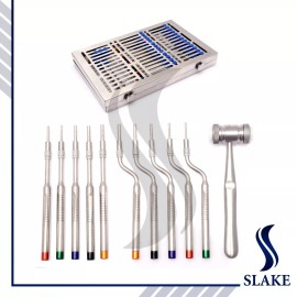 Slake Dental Osteotome OffSet Straight Concave Tip Sinus Lift Bone Preparation