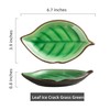 Ceramic Spoon Rest for Stove Top, Ice Cracks Leaf Cute
