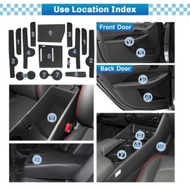 SXCY for 2024 2025 Hyundai Sonata Accessories Cup Holder Inserts Liner 2025 Sonata Door Slot Mats 2025 Sonata Accessories [Not for SE] Cupholder Inserts Liner Waterproof Mats (2024+ Sonata Black)