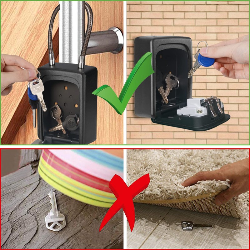 Key Box, Key Box, Padlock, Lock, Dial Type, 4-Digit Key