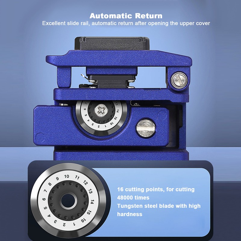 Optical Fiber Cleaver High Accuracy Automatic Return Fiber Cutter Cold