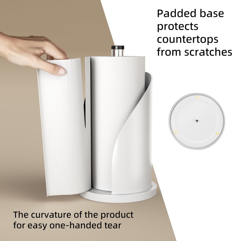 Toilet Paper Towel Holder, Stainless Steel Freestanding Bathroom Tissue Organizer,