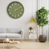 HZDHCLH 25 cm Silent Wall Clock without Ticking Sweeping Second