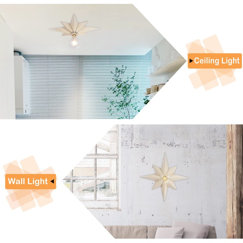 Airposta 16 inch Flush Mount Ceiling Light, Modern Farmhouse White