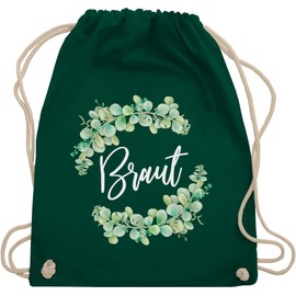 Shirtracer - Gym Bag Backpack - JGA Stag Night Women - Bride Eucalyptus White, 10 dark green, Unit size