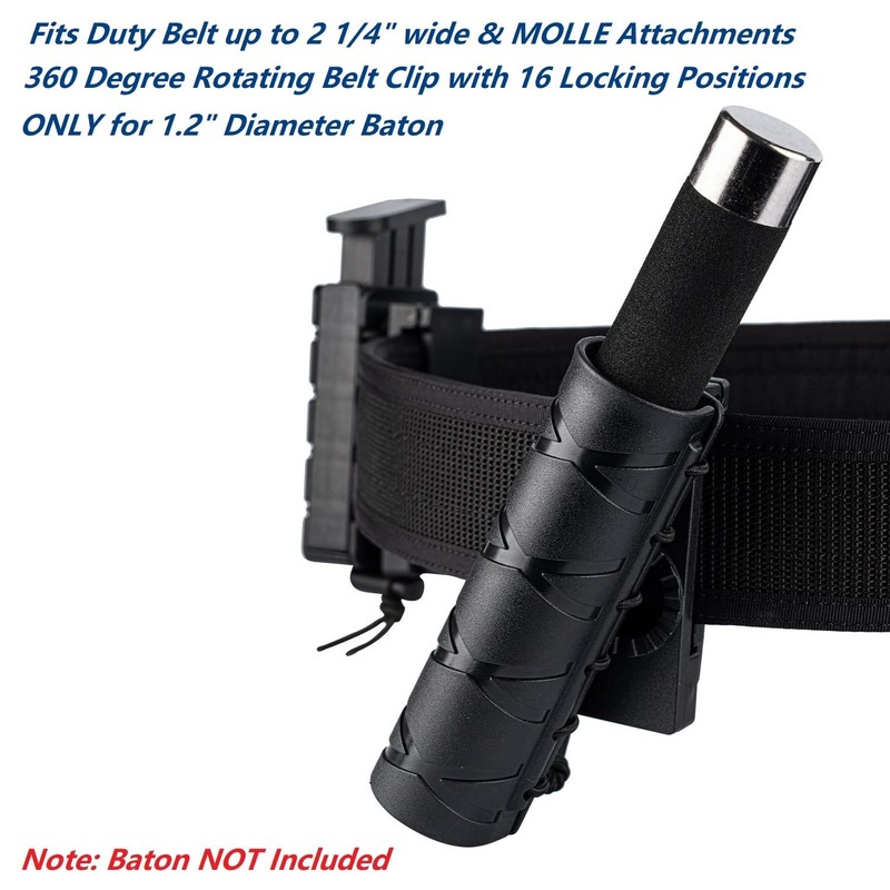 Dotacty Baton Holder w/ 360 Degree Rotating Duty Belt/MOLLE Vest