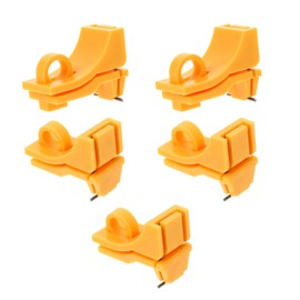 Angoily 5 Pieces Circuit Breaker Lock- Out Device Lock- Out Electric Circuit Breaker Safety Lock Miniature Lock Switch Lock Orange