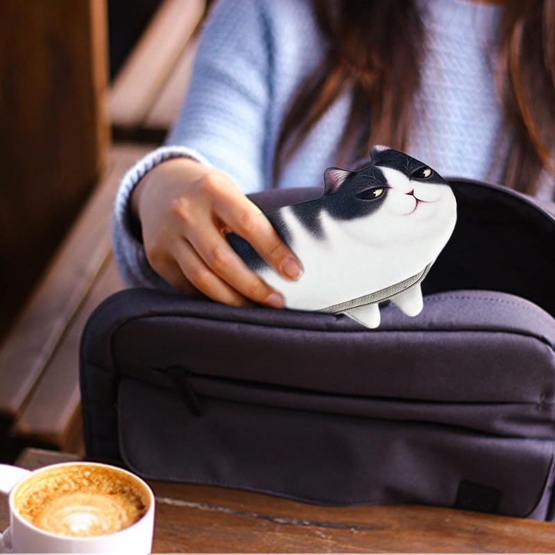 ORGYAML Cat Shaped Pencil Case Cat Shaped Pencil Case Cat