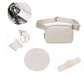 Jormey Fanny Packs for Women Men, Fashionable Crossbody Fanny Packs for Women, with Adjustable Strap Lightweight Waterproof-Everywhere Belt Bag for Running Cycling Traveling Hiking (Beige)