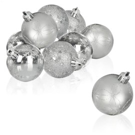 Com-four® Christmas Baubles, Shatterproof Plastic Christmas Tree Decoration for the Christmas Tree