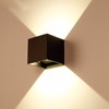 Wall Sconce Black Quadrate 12W 3000K Warm Lighting Decorative Aluminum