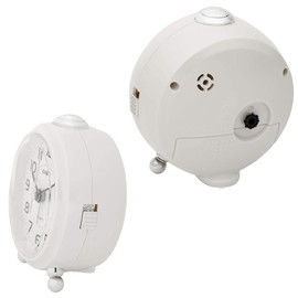 Casio TQ-149-7JF Alarm Clock, White, Analog, Small, Snooze with Light