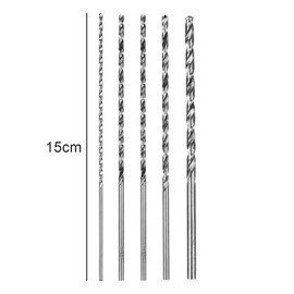 Drill Bits Pack of 5 Extra Long Drill Bits 2-5 mm Wood Drill Long HSS Twist Drill Wood Long 150 mm Twist Drill Extra Long Straight Shank Twist Drill Bit for Metal Power Tools