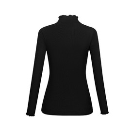 Going Out Tops for Women Black Ribbed Turtleneck Long Sleeve Base Layer Shirts Small