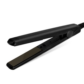 2 in 1 Professional Hair Flat Iron for Straightens Curls, Mini Straightening Iron with Carbon Steel Plate for Travel Business Trip, Portable Lightweight Hair Straightener for Short Hair/Bangs, Black