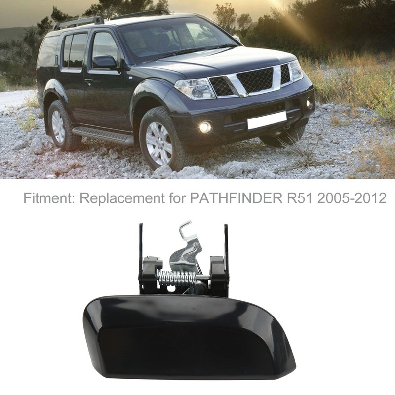 Car Rear Outer Exterior Door Handle Black ABS Replacement for