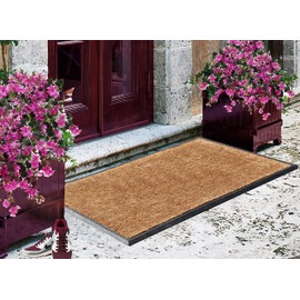 A1HC Natural Coir and Rubber Large Door Mat, Thick Durable Doormats for Indoor Outdoor Entrance,Heavy Duty,Thin Profile Door Mat, Long Lasting Front Door Entry Doormat, 30"x48"