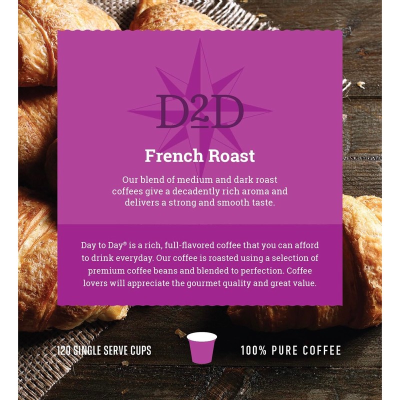 Day To Day 120-Count French Roast Dark Roast Single Serve