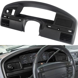 KARPA Dash Panel Bezel Cover Compatible with 1994-1997 Ford F150 F250 F350 F Series Super Duty Cluster Dash Bezel Replaces F4TZ-15044D70-A Gas Engine Only
