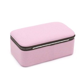 Shiwaki Pink Jewellery Box, Faux Leather Jewellery Case, Jewellery Storage Case for Rings, Earrings, Necklaces, Bracelets Organiser, Jewellery Storage Boxes - Bag Style