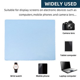 AIMI Assorted Colors Microfiber Cleaning Cloths - 6" x 7" Microfiber Glasses Cloth - Great for Cleaning Eyeglasses, Cell Phones, Screens, Lenses, Glasses and All Delicate Surface (16 Pack)