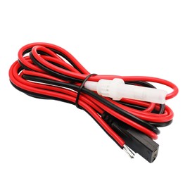 Karier 3Pin CB Radio Power Cord Cable with Stripped Ends 4.9Ft 15A Fused Power Cable for CB Ham Radios