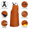ARCCAPTAIN Leather Welding Work Apron 24" X 36" Heat Flame
