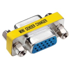 Kyper USKyper-4356 (1 Pack) VGA Female to Female Adapter - 15 Pin SVGA HD15 Mini Gender Changer Coupler