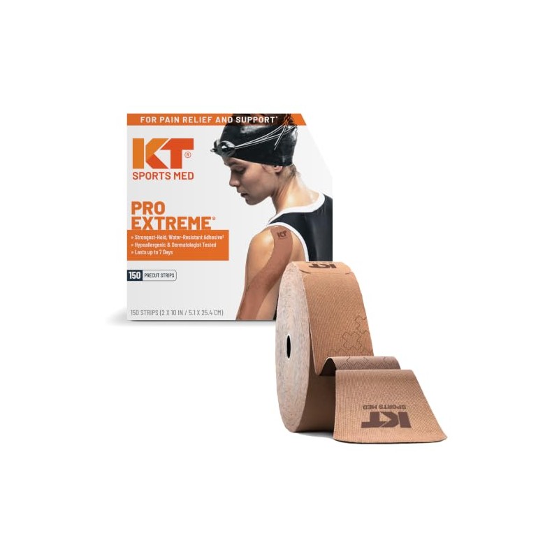 Pro Extreme Synthetic Jumbo Kinesiology Athletic Tape, 150 Count, 10”