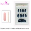False Nails by Bling Art Grey Glitter Almond Stiletto 24