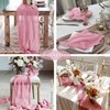 12 Pieces Dusty Rose Cheesecloth Table Runner 10FT Pink Runner