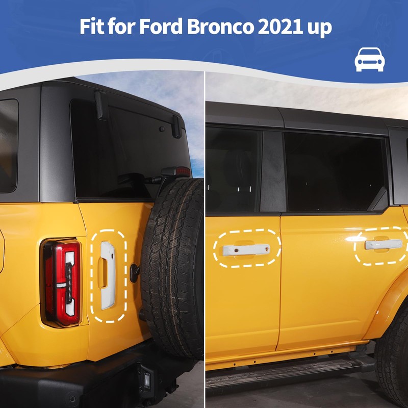 for Bronco Door Handle Cover Trim Fit for Ford Bronco