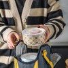 Chubacoo Ceramic Bowls Set with Lid: Microwave Safe Soup Containers