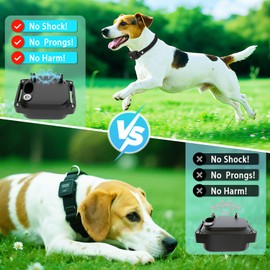 Dog Shock Training Collar with Remote - Rechargeable Waterproof 4 Training Modes Beep Vibration Safe Shock, 3300FT E-Collar Light for All Breeds - Black