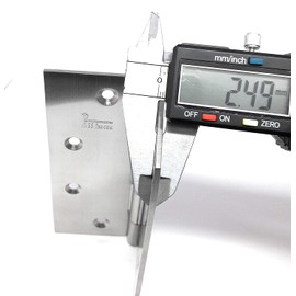 s siskcon 5" Stainless Steel Door Hinge 5" inch X 4" inch Square 32D Security Hinge Nrp Concealed Head Heavy Duty Wide Throw Expandable Hinges with Screws s siskcon Brand - Pack of 1