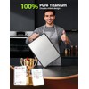Titanium Cutting Board for Kitchen, Double Sided Non Toxic Titanium