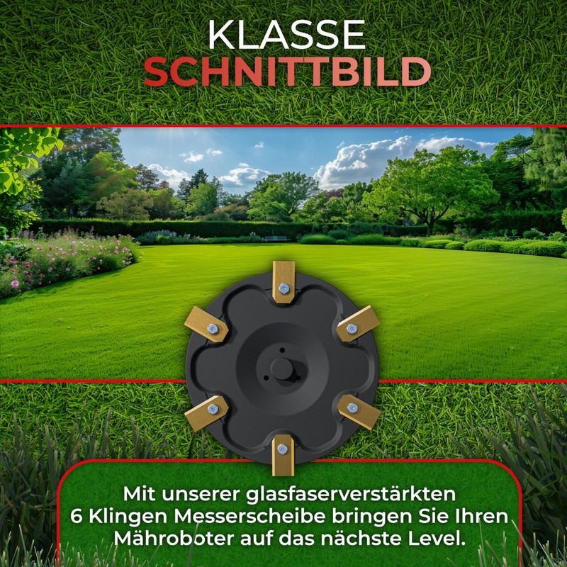 6 Blade Discs Compatible with Segway Navimow Robotic Lawnmower i105E,