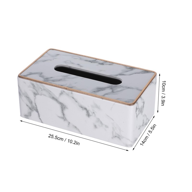 Ciieeo Elegant Marble Tissue Box Desktop Tissue Dispenser Decorative Home