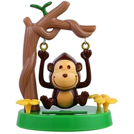 Marsrut Solar Powered Dancing Animal Bobblehead Swing Monkey Swinging Animated Bobble Dancer Toy Car Decor Toys Gift for Office Car Ornament Supplies Decoration