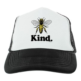 Honey Bee Themed Gift Bee Kind Motivational Quote 2-Pack Trucker Hats Black