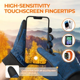 rivmount Lightweight Winter Running Gloves, Touch Screen & Anti-Slip Warm Thermal Glove Liners, Cool Weather Driving Cycling Hiking Biking Walking Sporting for Women Men