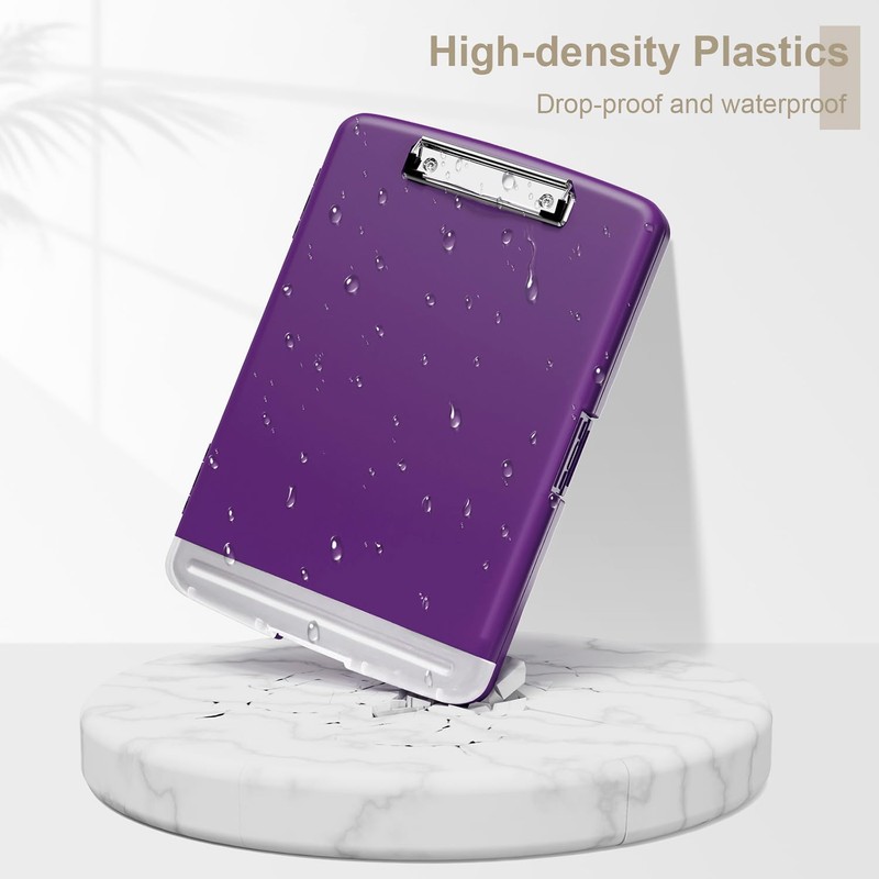 Piasoenc Clipboard with Storage, 8.5x11 Storage Clipboards with Pen Holder