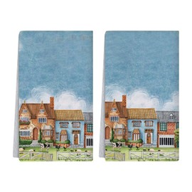 Vintage Farmhouse Thick Kitchen Towels Decorative Set of 2, Soft Absorbent Retro Farm Animals Rooster Sheep Cow Hand Towels Dish Towels Gifts for Kitchen Bathroom Decoration 18x26 Inch