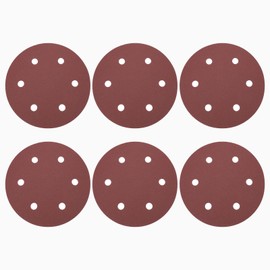 HARFINGTON 15 Pcs 9 Inch Sanding Disc 6 Hole 120 Grit Hook and Loop Sandpaper Random Orbital Sander Pads for Woodworking Automotive Metal Polishing