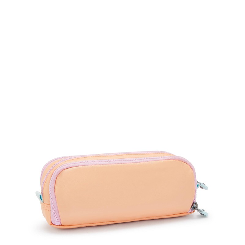 Kipling Gitroy Metallic Pencil Case Magical Orange