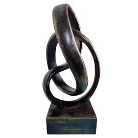 aboxoo Modern Abstract Mobius Band Statue Knot Sculptures Home Decor, Abstract Statues,Coffee Table Decor for Living Room,Office Desk Figurines and Kitchen Decorations(Bronze)